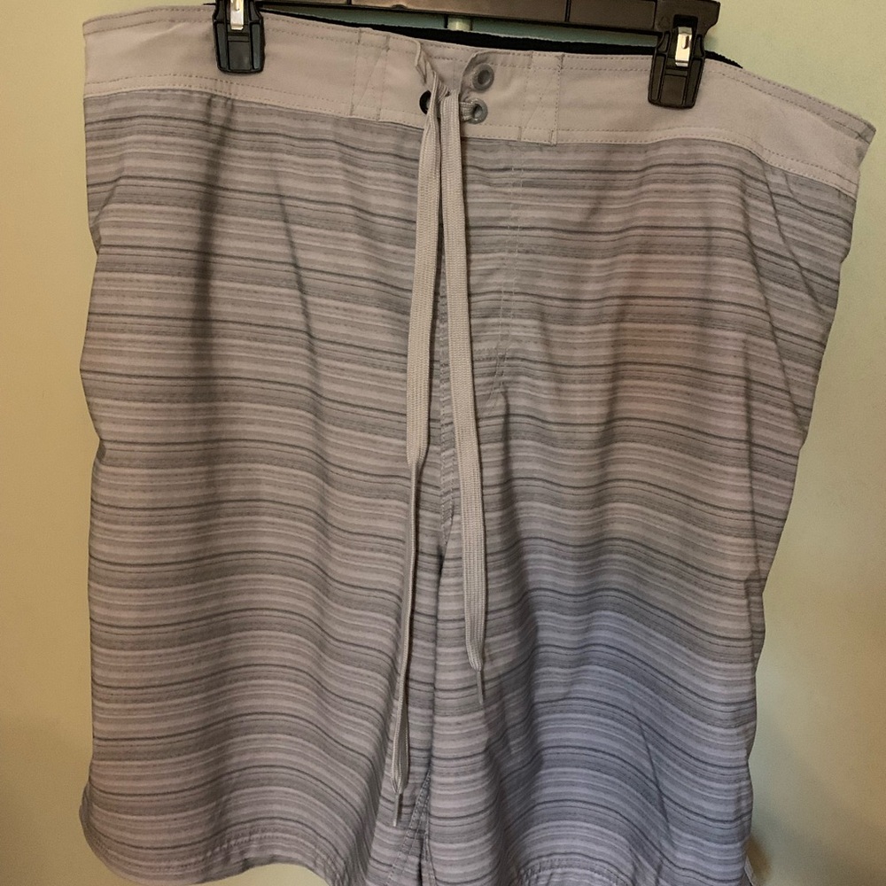Gray Striped Men's Shorts